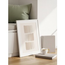 Fuart.Co Sıralı Bej Art Bohem Dijital Baskı Poster (Çerçevesiz) ARFU