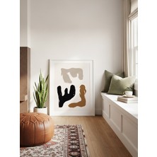 Fuart.Co Soyut Mercan Art Bohem Dijital Baskı Poster (Çerçevesiz) ARFU
