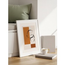 Fuart.Co Turuncu Blok Art Bohem Dijital Baskı Poster (Çerçevesiz) ARFU