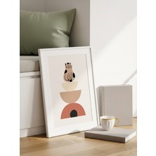 Fuart.Co Kedi Totemi Art Bohem Dijital Baskı Poster (Çerçevesiz) ARFU