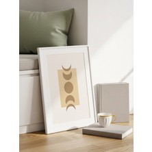 Fuart.Co Ay Döngüsü Art Bohem Dijital Baskı Poster (Çerçevesiz) ARFU