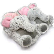 Twigy Elephant Kadın Hayvanlı Panduf Gri 36/41