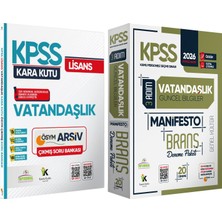 Karakutu Yayınları 2026 Kpss Genel Kültür Vatandaşlık Kara Kutu Soru Bankası ve Manifesto Çözümlü Branş Deneme 2li Seti