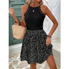 Miralis Torqvitrin Kadın Omuzlardan Açık Reglan Kol Detaylı Üst Fırfırlı Kaşkorse Alt Süprem Elbise