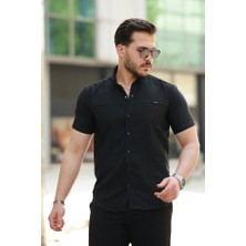 Erkek Çıtçıt Düğmeli Kısa Kollu Gömlek