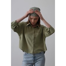 Cepli Kısa Kesim Gömlek - Haki