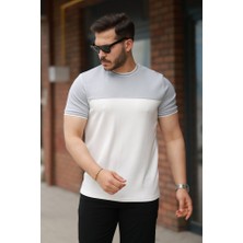 Erkek Parçalı Renk Kısa Kollu Tişört