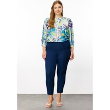 Ekol Minimalist Midi Kadın Pantolon - Yüksek Bel, Rahat, Şık