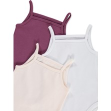 Civil Baby Basıc Ip Askılı 3 Lü 0-36 Ay Çıtçıtlı Badi - Pudra 9-12 Ay