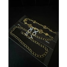 Fiori Salyangoz Zincir Detaylı Kadın Kemeri Bel Kemeri,elbise Kemeri,etek Kemeri,pantolon Kemeri