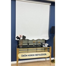 Volper Mekanik Vp1400 İthal Mat Kalın Kumaşlı Stor Perde Etek Dilimli (Kırık Beyaz )