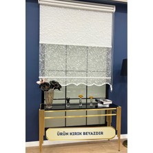 Volper Mekanik VP2010 Çift Mekanizmalı Tül ve Stor Perde Bulut Desenli Etek Dilimli (Kırık Beyaz)