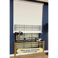 Volper Mekanik LZR40 İthal Mat Kalın Kumaşlı Lazer Kesim Stor Perde (Kırık Beyaz)