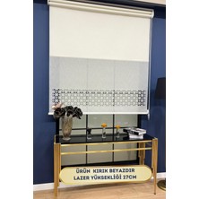Volper Mekanik LZR1035 Çift Mekanizmalı Modern Lazer Kesim Tül ve Stor Perde (Kırık Beyaz)