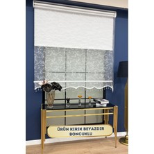 Volper Mekanik Vp 2001 Çift Mekanizmalı Desenli Tül ve Stor Perde Kırık Beyaz (Boncuklu)