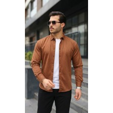 Erkek Uzun Kollu Süet Gömlek