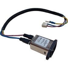 Devre Dünyası Schaffner FN9222R-3-06 Iec Konnektör 30CM Kablo Soketli Güç Giriş Emı Filtresi Modülü 3A 250VAC 50/60Hz