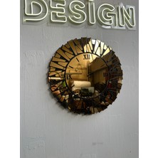 İnfirad Tasarım Dekoratif Ahşap Tasarım Duvar Saati