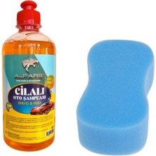 Alpars Cilalı Oto Araba Şampuanı Kavun Kokulu 500 ml ve Oto Yıkama Süngeri