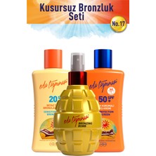 Eda Taşpınar Kusursuz Bronzluk Seti No:17 Bronzing Bomb & Beyaz Ten SPF20 & Bronzlaştırıcı Koruyucu SPF50