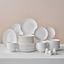 Karaca Stream Bone Umbrella 53 Parça 12 Kişilik Yemek Takımı Beyaz