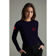 Pratik Medikal Lacivert 112 Acil Sağlık Bisiklet Yaka Uzun Kollu Tişört Unisex