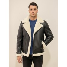 PF-038 Gerçek Erkek Kuzu Derisi Kürk Ceket