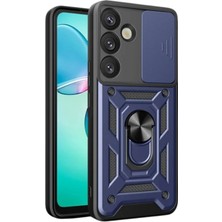 Royal Case Samsung Galaxy S25 Plus Kılıf Tam Koruma Sağlayan Kamera Sürgülü Sert Silikon Kapak Ryc/pars Yüzüklü