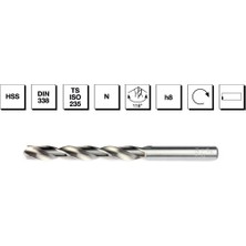 22 mm Hss Dın 338 Silindirik Saplı Kısa Matkap Ucu Mte. - Taşlanmış