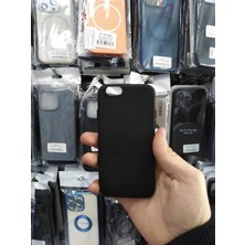 Elixem İphone 6S İphone 6 Uyumlu Siyah Rubber Silikon Esnek Kamera Kısmı Açık Kılıf