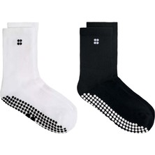 Sweaty Betty Pilates Crew Gripper Sock 2 Pa Kadın Siyah Çorap