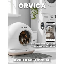 Yeni Nesil Kameralı Akıllı Kedi Tuvaleti Otomatik Temizleme 75 Lt Uv Sterilizasyon Wi-Fi Mobil Kon