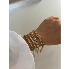 Luckyb Store Minik Taşlı Düz Sıra Xuping Bileklik