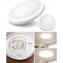 Huzur Elektrik Radar Sensörlü Beyaz Kasa Beyaz Işık 24W Ledli Tavan Armatürü