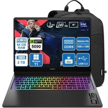 Hp Omen 16-AH0010NT B92QNEA 9-275HX/64GB/2TB/RTX5090 16GB/W11P/ 16'' 2k (1920 x 1200) Taşınabilir Bilgisayar
