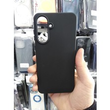 Elixem Samsung A56 5G Uyumlu Siyah Rubber Silikon Esnek Kamera Kısmı Açık Kılıf