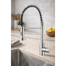 Fleko Sprıng Krom Spiralli Mutfak Bataryası