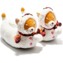 Twigy Eskimo Çocuk Hayvanlı Panduf Beyaz 30/35