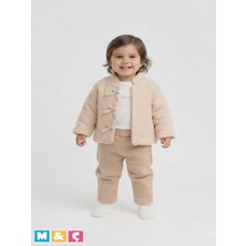 M.Ç Family Store Bebek 3lü Montlu Kombin Kalın Kışlık Alt Üst Takım Baby Outfit