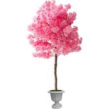 Pembe Yapay Ağaç Bahardalı 180 cm Nergiz Plastik Saksı