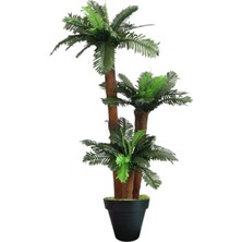 Yapay Ağaç Sikas Palmiyesi 150 cm Küre Saksı