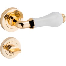 Nobel Twin Kapı Kolu Altın Sarısı Daire Rozetli Wc (32 Porselen)