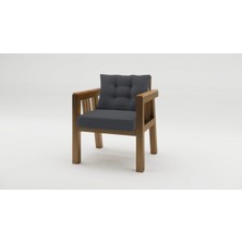 Elmas 1'li (Antrasit) Metal Gövde Balkon-Bahçe-Kafe,çay Seti,koltuk Takımı,oturma Grubu,ofis Koltuğu