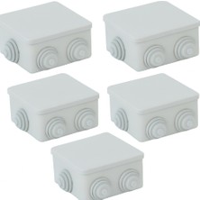 Çetinkaya 8X8X4 cm Sıva Üstü Rakorlu Opak Plastik Buat Çp 1038 - 5 Adet