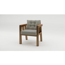 Elmas 1'li (Gri) Metal Gövde Balkon-Bahçe-Kafe,çay Seti,koltuk Takımı,oturma Grubu,ofis Koltuğu