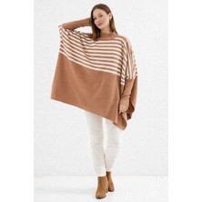 Missruba Kadın Bisküvi Lila Panço Kazak CP0001