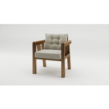 Elmas 1'li (Krem) Metal Gövde Balkon-Bahçe-Kafe,çay Seti,koltuk Takımı,oturma Grubu,ofis Koltuğu