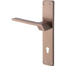 Nobel Güneş Kapı Kolu Naturel Bronz Aynalı Yale Sol