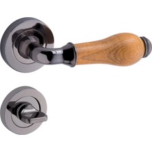 Nobel Twin Kapı Kolu Füme Anadolu Ceviz Daire Rozetli Wc