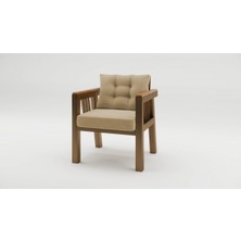 Elmas 1'li (Cappuccino) Metal Gövde Balkon-Bahçe-Kafe,çay Seti,koltuk Takımı,oturma Grubu,ofis Koltuğu